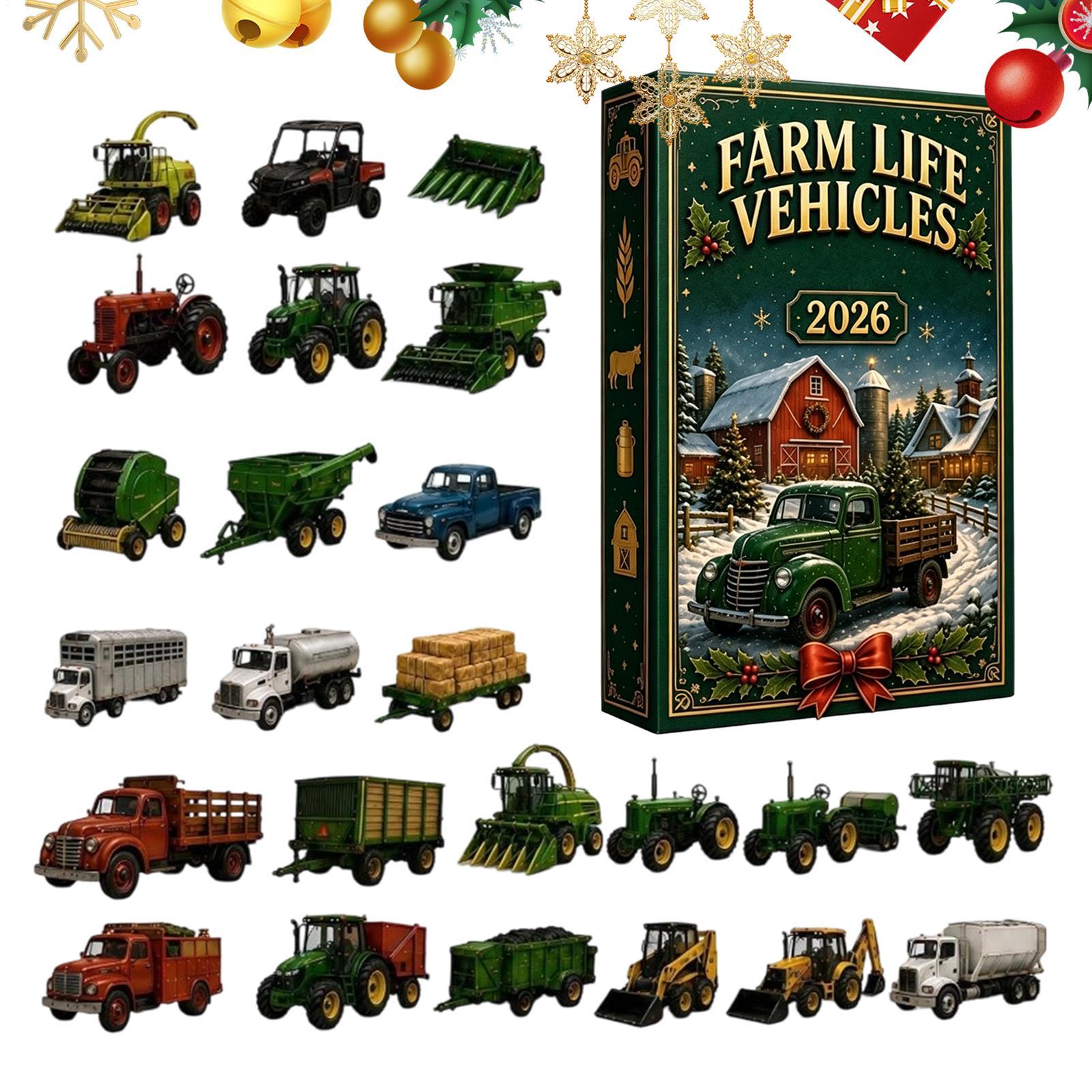 Agriculture Farming Vehicles - Kalendarz Adwentowy 24-dniowy z pojazdami rolniczymi,