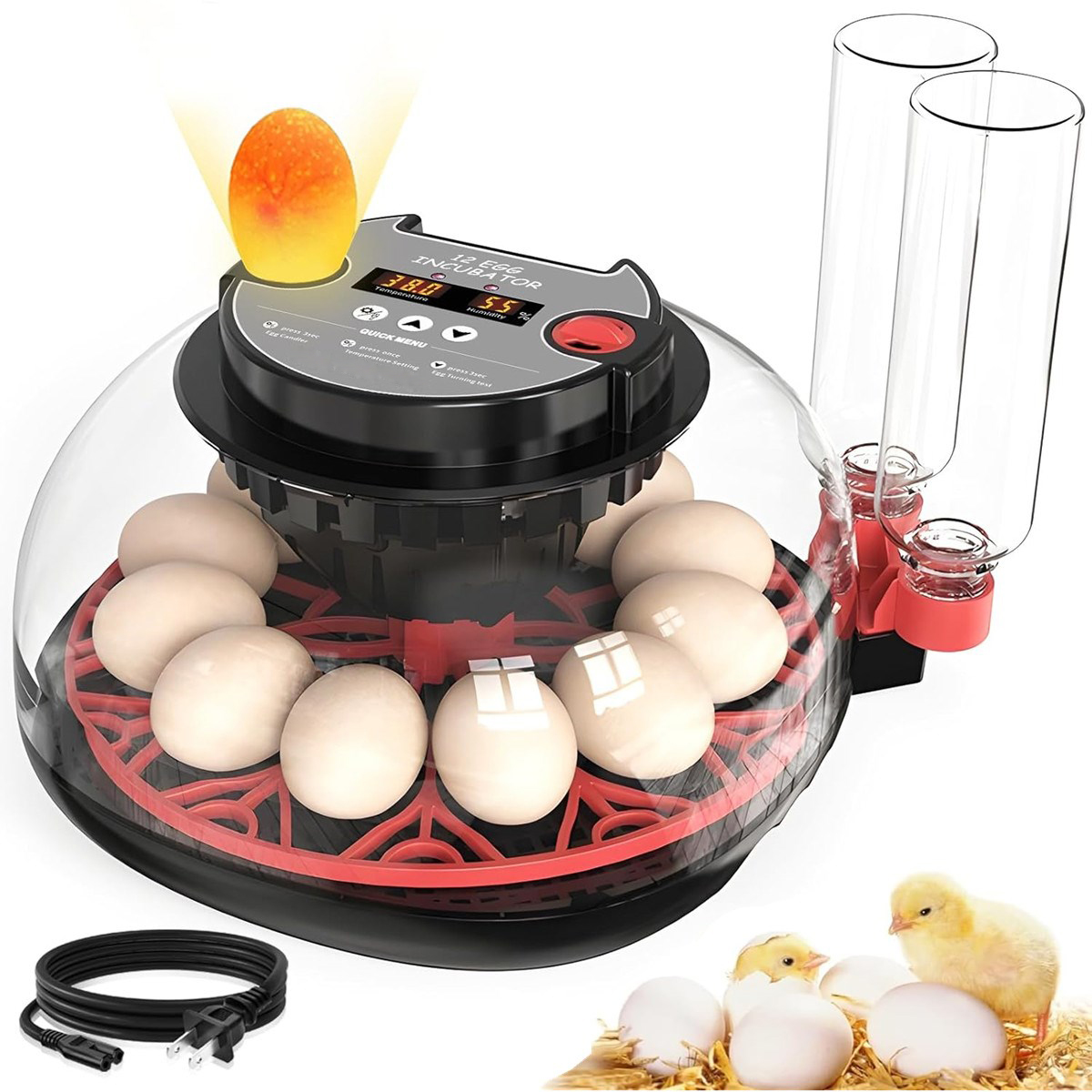 Quail Egg Incubator - Inkubator na 12 jaj z automatycznym
