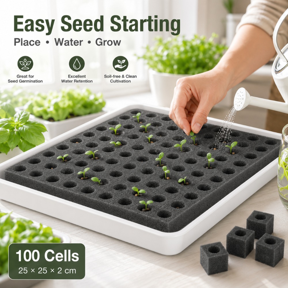 Gąbki do hydroponiki bezglebow – Nursery Plug Tray recenzja i cena